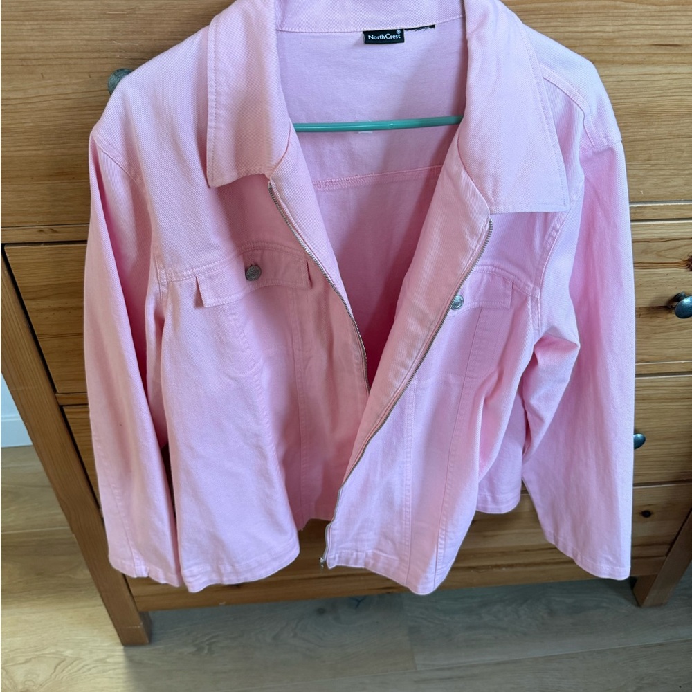 Northcrest Pink Jean Jacket Classic Design